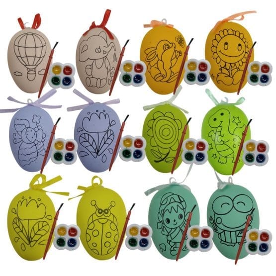 Huevo para pintar con accesorios