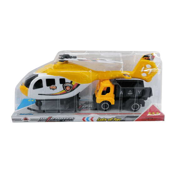 Helicoptero friccion con camion en burbuja