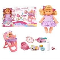 Muñeca con sillita y accesorios