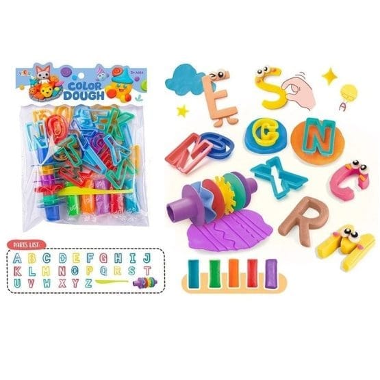 Juego set de masas abecedario en bolsa