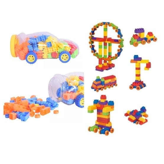 Bloques ladrillitos 140 piezas auto
