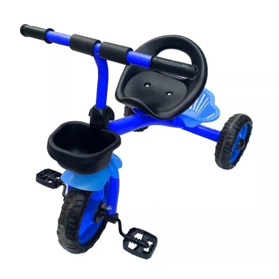 Triciclo rosa con doble canasto