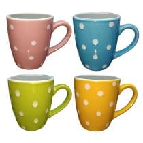 Taza de ceramica diseño lunares