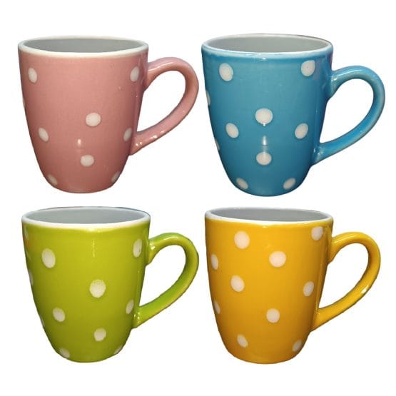 Taza de ceramica diseño lunares