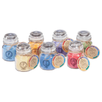 Vela aromatica en frasco de vidrio