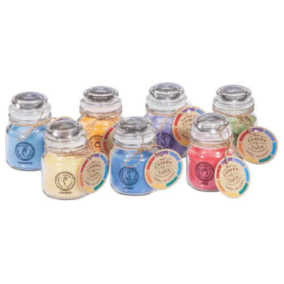 Vela aromatica en frasco de vidrio