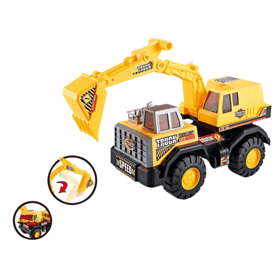 Camion con pala excavadora en bolsa