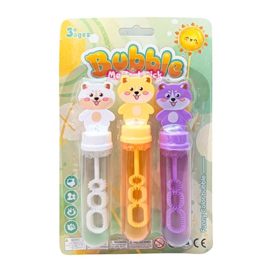 Burbujero x3 tubo animalitos 2×14 cm