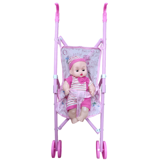 Coche para muñeca plastico con bebote