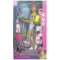 Muñeca en monopatin