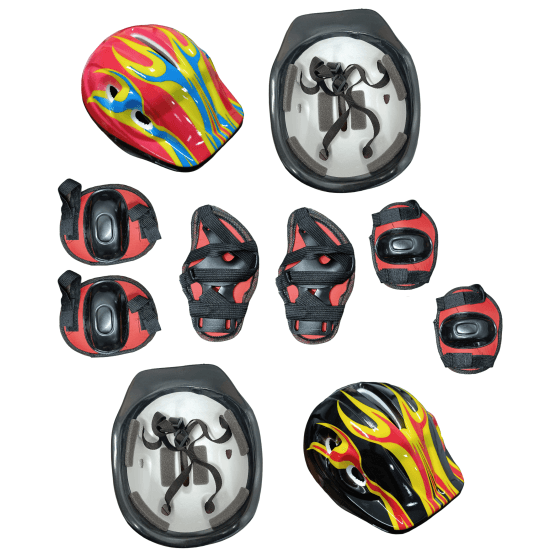 Set casco, rodillera y coderas