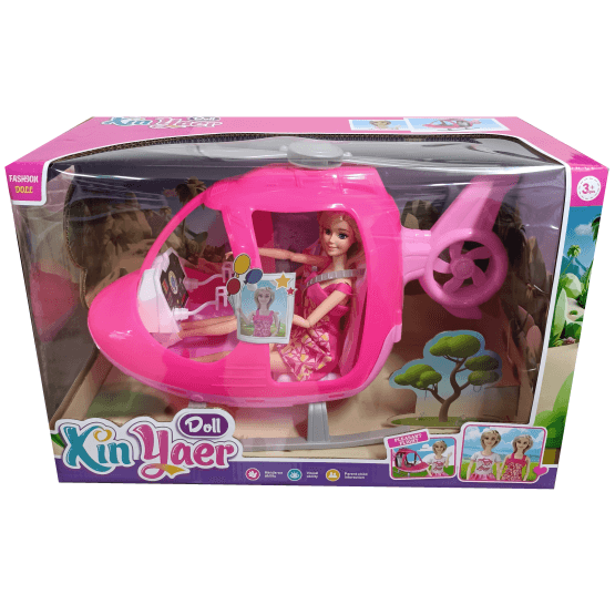 Muñecas con helicoptero