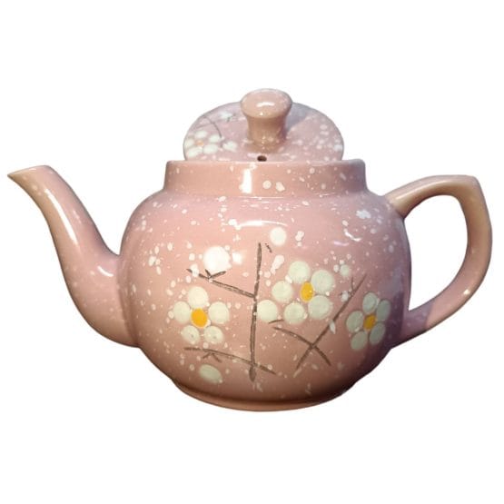 Tetera de ceramica diseño flores