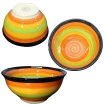 Bowl de ceramica grande diseño rayas