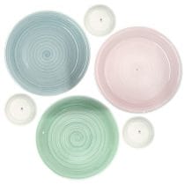 Plato llano de ceramica diseño remolino