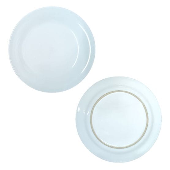 Plato llano de ceramica blanco