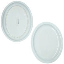 Plato llano de ceramica blanco grande