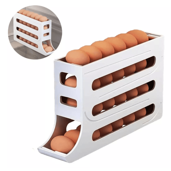 Huevera triple con dispensador