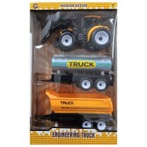 Tractor amarillo 3 piezas