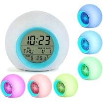 Reloj despertador led redondo