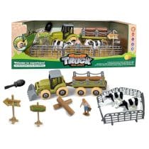 Set de granja con tractor y animales desarmable