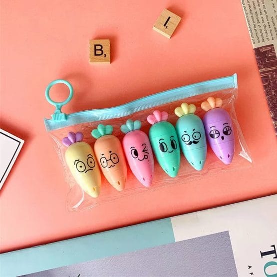 Resaltador zanahoria x6