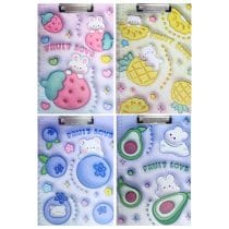 Tabla con aprieta papel conejito frutal