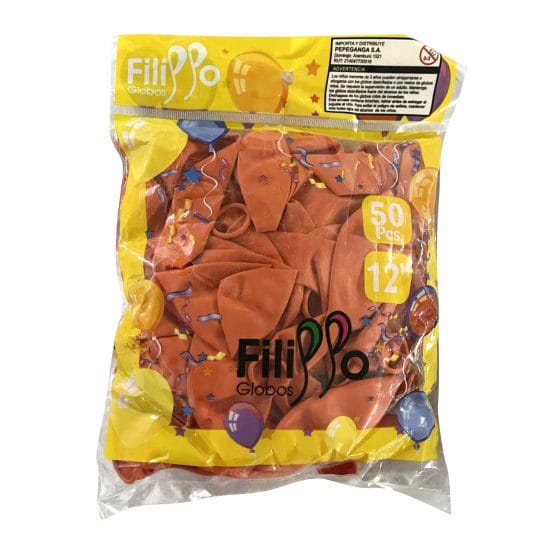 Globo 12″ x 50 filippo naranja
