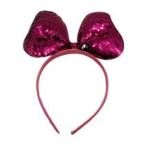 Tiara con moña lentejuelas