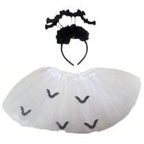 Disfraz pollera con vincha murcielago