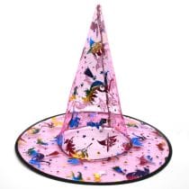 Gorro bruja transparente con brillo