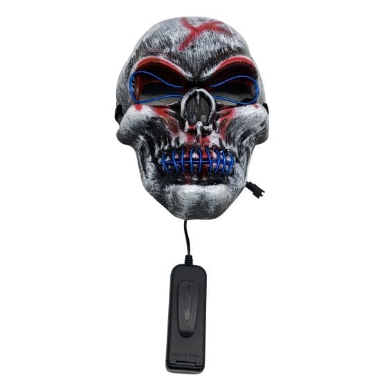 Mascara plastico calavera con luz