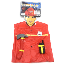 Disfraz bombero chaleco y accesorios