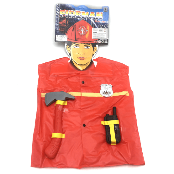 Disfraz bombero chaleco y accesorios