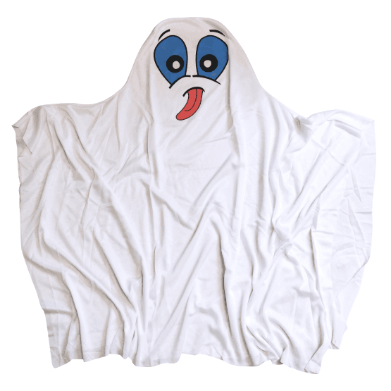 Disfraz fantasma cara con ojos azules