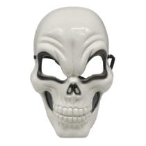 Mascara plastico calavera blanca