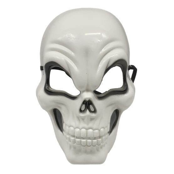 Mascara plastico calavera blanca