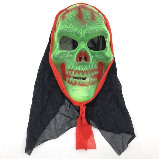 Mascara plastico calavera fluorescente