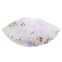 Disfraz pollera tul con luces y pompon