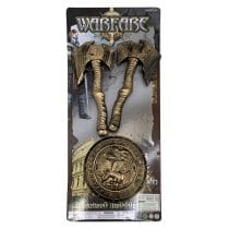 Escudo con 2 hachas en carton