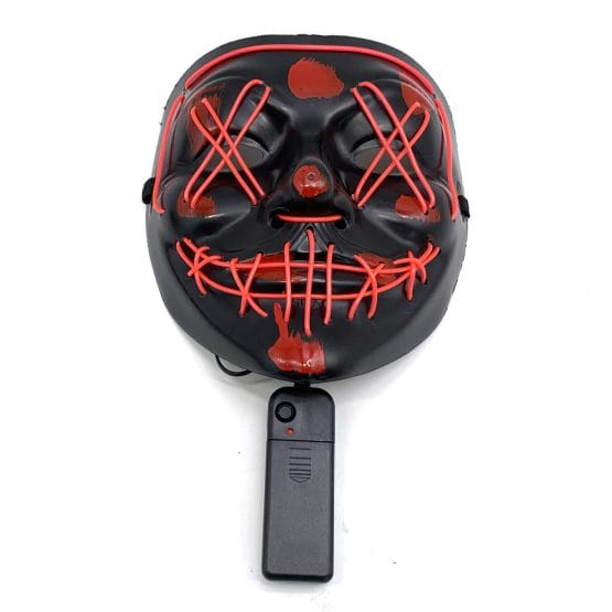 Mascara plastico negra con luz