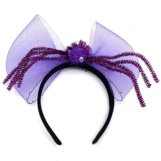 Tiara con aplique moña con arañas