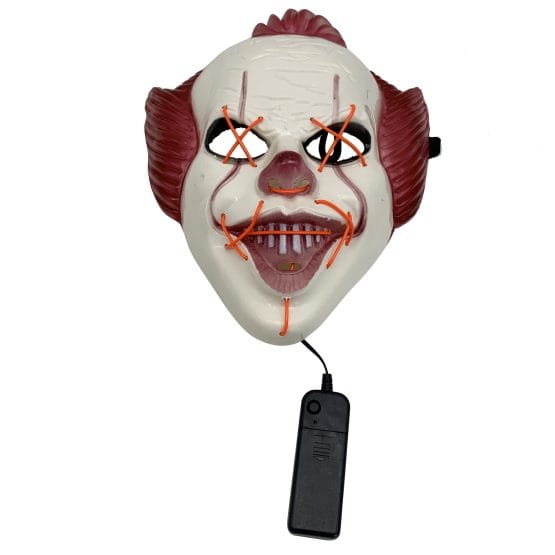 Mascara plastico payaso con luz
