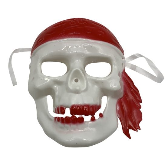 Mascara plastico calavera con pañuelo