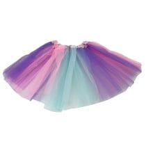 Disfraz pollera tul multicolor