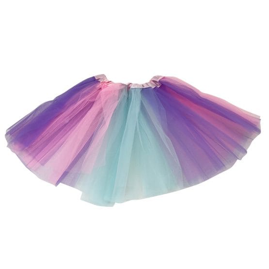 Disfraz pollera tul multicolor