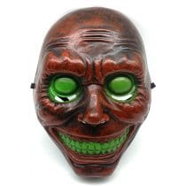 Mascara plastico sonrisa y ojos verdes