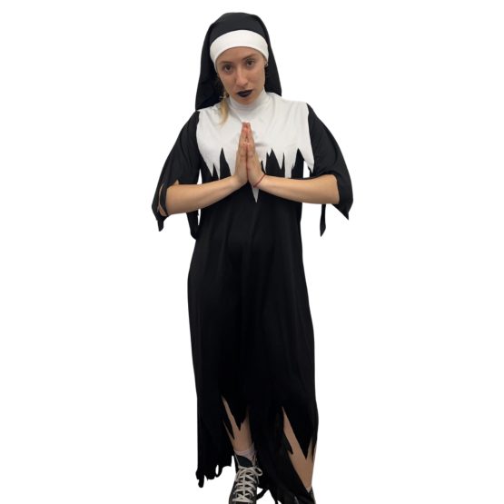 Disfraz monja con cofia