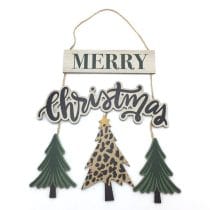 Adorno navideño 3 arboles merry christmas
