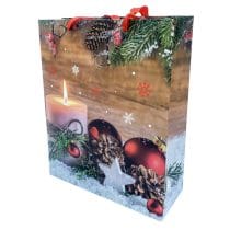 Bolsa regalo mediana navidad satinada